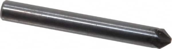 Hertel - 3/16" Head Diam, 3/16" Shank Diam, 6 Flute 82° High Speed Steel Countersink - Exact Tooling