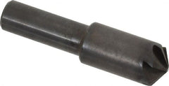 Hertel - 1/2" Head Diam, 3/8" Shank Diam, 6 Flute 120° High Speed Steel Countersink - Exact Tooling