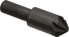 Hertel - 3/4" Head Diam, 1/2" Shank Diam, 6 Flute 90° High Speed Steel Countersink - 2-3/4" OAL, Straight Shank - Exact Tooling