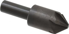 Hertel - 7/8" Head Diam, 1/2" Shank Diam, 6 Flute 82° High Speed Steel Countersink - Exact Tooling