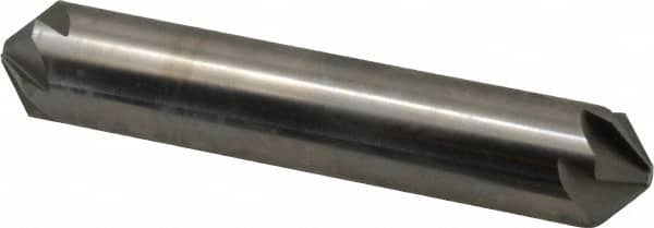 Hertel - 5/8" Head Diam, 5/8" Shank Diam, 6 Flute 100° High Speed Steel Countersink - Exact Tooling