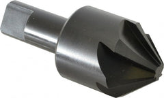 Hertel - 1-1/2" Head Diam, 3/4" Shank Diam, 6 Flute 82° High Speed Steel Countersink - Exact Tooling