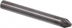 Hertel - 1/4" Head Diam, 1/4" Shank Diam, 6 Flute 60° High Speed Steel Countersink - Exact Tooling