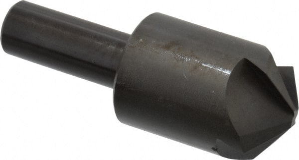 Hertel - 1" Head Diam, 1/2" Shank Diam, 4 Flute 120° High Speed Steel Countersink - Exact Tooling