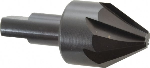 Hertel - 1-1/2" Head Diam, 3/4" Shank Diam, 6 Flute 60° High Speed Steel Countersink - Exact Tooling