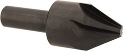 Hertel - 1" Head Diam, 1/2" Shank Diam, 6 Flute 60° High Speed Steel Countersink - Exact Tooling
