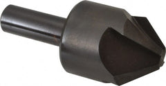 Hertel - 1-1/4" Head Diam, 1/2" Shank Diam, 4 Flute 82° High Speed Steel Countersink - 3-3/8" OAL, Straight Shank - Exact Tooling