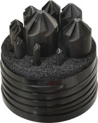 Hertel - 10 Piece, 1/4 to 1-1/2" Head Diam, 90° Included Angle, Countersink Set - Exact Tooling