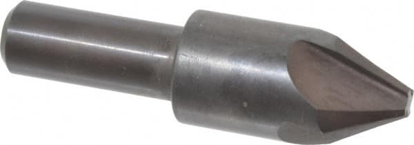 Hertel - 3/4" Head Diam, 1/2" Shank Diam, 4 Flute 60° High Speed Steel Countersink - Exact Tooling