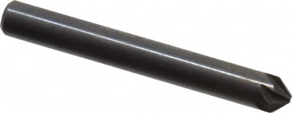 Hertel - 3/16" Head Diam, 3/16" Shank Diam, 6 Flute 90° High Speed Steel Countersink - Exact Tooling