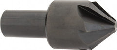 Hertel - 1-1/4" Head Diam, 3/4" Shank Diam, 6 Flute 82° High Speed Steel Countersink - Exact Tooling