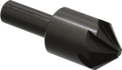 Hertel - 1" Head Diam, 1/2" Shank Diam, 6 Flute 90° High Speed Steel Countersink - Exact Tooling