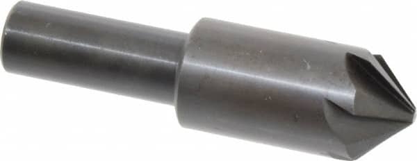 Hertel - 3/4" Head Diam, 1/2" Shank Diam, 6 Flute 90° High Speed Steel Countersink - Exact Tooling