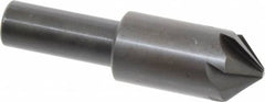 Hertel - 3/4" Head Diam, 1/2" Shank Diam, 6 Flute 90° High Speed Steel Countersink - Exact Tooling