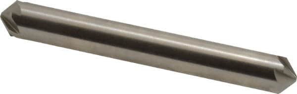 Hertel - 5/16" Head Diam, 5/16" Shank Diam, 6 Flute 100° High Speed Steel Countersink - 2-1/2" OAL, Straight Shank - Exact Tooling