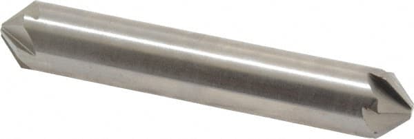 Hertel - 1/2" Head Diam, 1/2" Shank Diam, 6 Flute 90° High Speed Steel Countersink - Exact Tooling