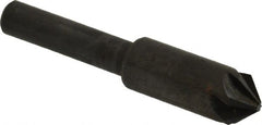 Hertel - 3/8" Head Diam, 1/4" Shank Diam, 6 Flute 90° High Speed Steel Countersink - Exact Tooling