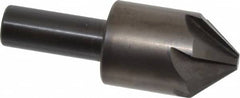 Hertel - 1" Head Diam, 1/2" Shank Diam, 6 Flute 82° High Speed Steel Countersink - Exact Tooling