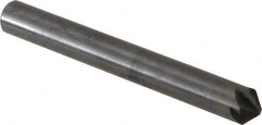 Hertel - 1/4" Head Diam, 1/4" Shank Diam, 6 Flute 100° High Speed Steel Countersink - Exact Tooling