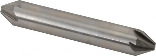 Hertel - 1/2" Head Diam, 1/2" Shank Diam, 6 Flute 60° High Speed Steel Countersink - Exact Tooling