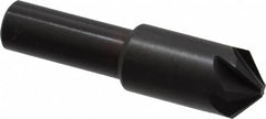 Hertel - 1/2" Head Diam, 3/8" Shank Diam, 6 Flute 100° High Speed Steel Countersink - Exact Tooling