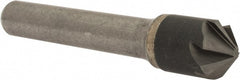 Hertel - 1/2" Head Diam, 3/8" Shank Diam, 6 Flute 100° Solid Carbide Countersink - Exact Tooling