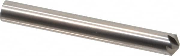 Hertel - 3/16" Head Diam, 3/16" Shank Diam, 6 Flute 120° Solid Carbide Countersink - Exact Tooling