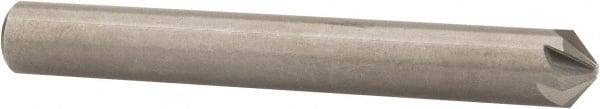 Hertel - 1/4" Head Diam, 1/4" Shank Diam, 6 Flute 100° Solid Carbide Countersink - Exact Tooling