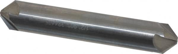 Hertel - 1/2" Head Diam, 1/2" Shank Diam, 4 Flute 90° Solid Carbide Countersink - Exact Tooling