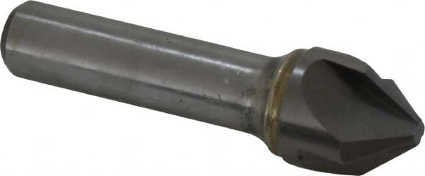 Hertel - 3/4" Head Diam, 3/4" Shank Diam, 4 Flute 82° Solid Carbide Countersink - 3-1/2" OAL, Straight Shank - Exact Tooling