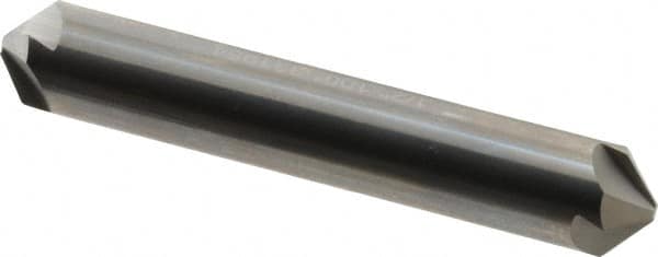 Hertel - 1/2" Head Diam, 1/2" Shank Diam, 4 Flute 100° Solid Carbide Countersink - Exact Tooling