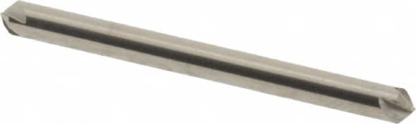 Hertel - 1/8" Head Diam, 1/8" Shank Diam, 4 Flute 90° Solid Carbide Countersink - 1-1/2" OAL, Straight Shank - Exact Tooling