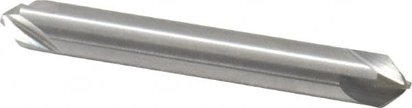 Hertel - 1/4" Head Diam, 1/4" Shank Diam, 4 Flute 82° Solid Carbide Countersink - 2" OAL, Straight Shank - Exact Tooling
