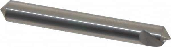Hertel - 1/4" Head Diam, 1/4" Shank Diam, 1 Flute 100° Solid Carbide Countersink - Exact Tooling