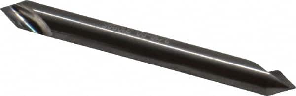 Hertel - 3/16" Head Diam, 3/16" Shank Diam, 1 Flute 60° Solid Carbide Countersink - Exact Tooling
