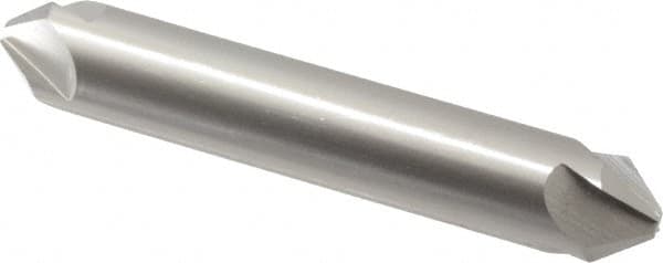 Hertel - 1/2" Head Diam, 1/2" Shank Diam, 4 Flute 82° High Speed Steel Countersink - 3" OAL, Straight Shank - Exact Tooling