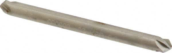 Hertel - 1/8" Head Diam, 1/8" Shank Diam, 4 Flute 90° High Speed Steel Countersink - 1-1/2" OAL, Straight Shank - Exact Tooling