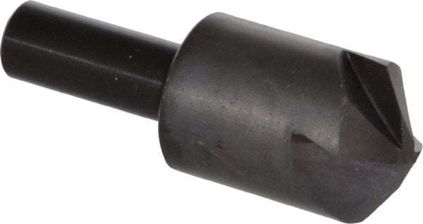 Hertel - 1" Head Diam, 1/2" Shank Diam, 4 Flute 110° High Speed Steel Countersink - Exact Tooling