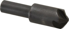 Hertel - 3/4" Head Diam, 1/2" Shank Diam, 4 Flute 110° High Speed Steel Countersink - 2-11/16" OAL, Straight Shank - Exact Tooling