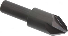 Hertel - 3/4" Head Diam, 1/2" Shank Diam, 4 Flute 60° High Speed Steel Countersink - Exact Tooling
