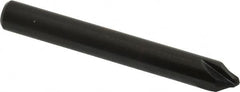 Hertel - 1/4" Head Diam, 1/4" Shank Diam, 4 Flute 60° High Speed Steel Countersink - Exact Tooling