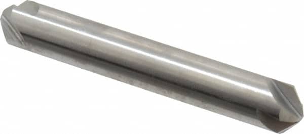 Hertel - 3/8" Head Diam, 3/8" Shank Diam, 4 Flute 100° High Speed Steel Countersink - Exact Tooling
