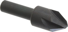 Hertel - 5/8" Head Diam, 3/8" Shank Diam, 4 Flute 60° High Speed Steel Countersink - Exact Tooling