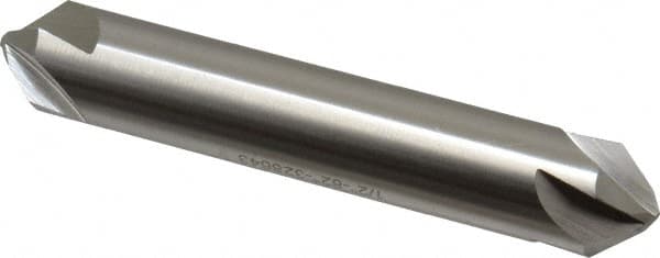Hertel - 1/2" Head Diam, 1/2" Shank Diam, 4 Flute 82° High Speed Steel Countersink - Exact Tooling