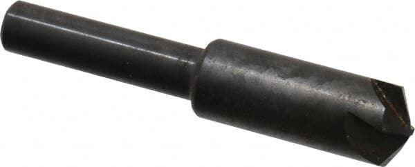 Hertel - 3/8" Head Diam, 1/4" Shank Diam, 4 Flute 120° High Speed Steel Countersink - Exact Tooling