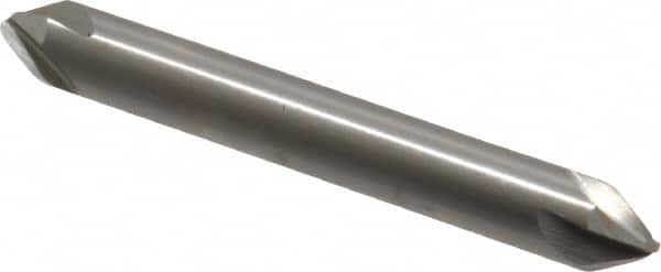 Hertel - 5/16" Head Diam, 5/16" Shank Diam, 4 Flute 60° High Speed Steel Countersink - 2-1/8" OAL, Straight Shank - Exact Tooling