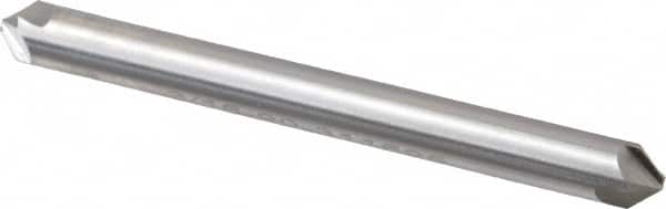 Hertel - 3/16" Head Diam, 3/16" Shank Diam, 4 Flute 90° High Speed Steel Countersink - 1-7/8" OAL, Straight Shank - Exact Tooling