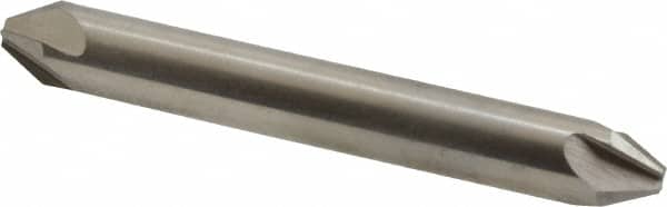 Hertel - 1/4" Head Diam, 1/4" Shank Diam, 4 Flute 60° High Speed Steel Countersink - Exact Tooling