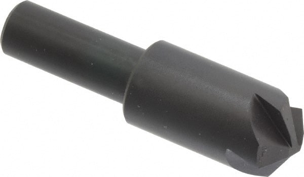 Hertel - 3/4" Head Diam, 1/2" Shank Diam, 4 Flute 120° High Speed Steel Countersink - Exact Tooling