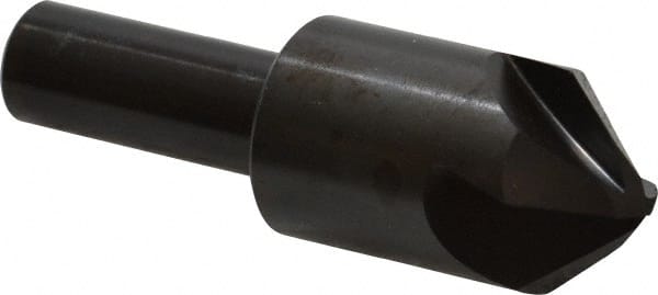 Hertel - 7/8" Head Diam, 1/2" Shank Diam, 4 Flute 82° High Speed Steel Countersink - 2-13/16" OAL, Straight Shank - Exact Tooling